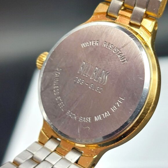 Bill Blass Womens 293-3132 Gold-Tone Quartz Watch With Black Dial & Diamond Acce - Picture 7 of 7